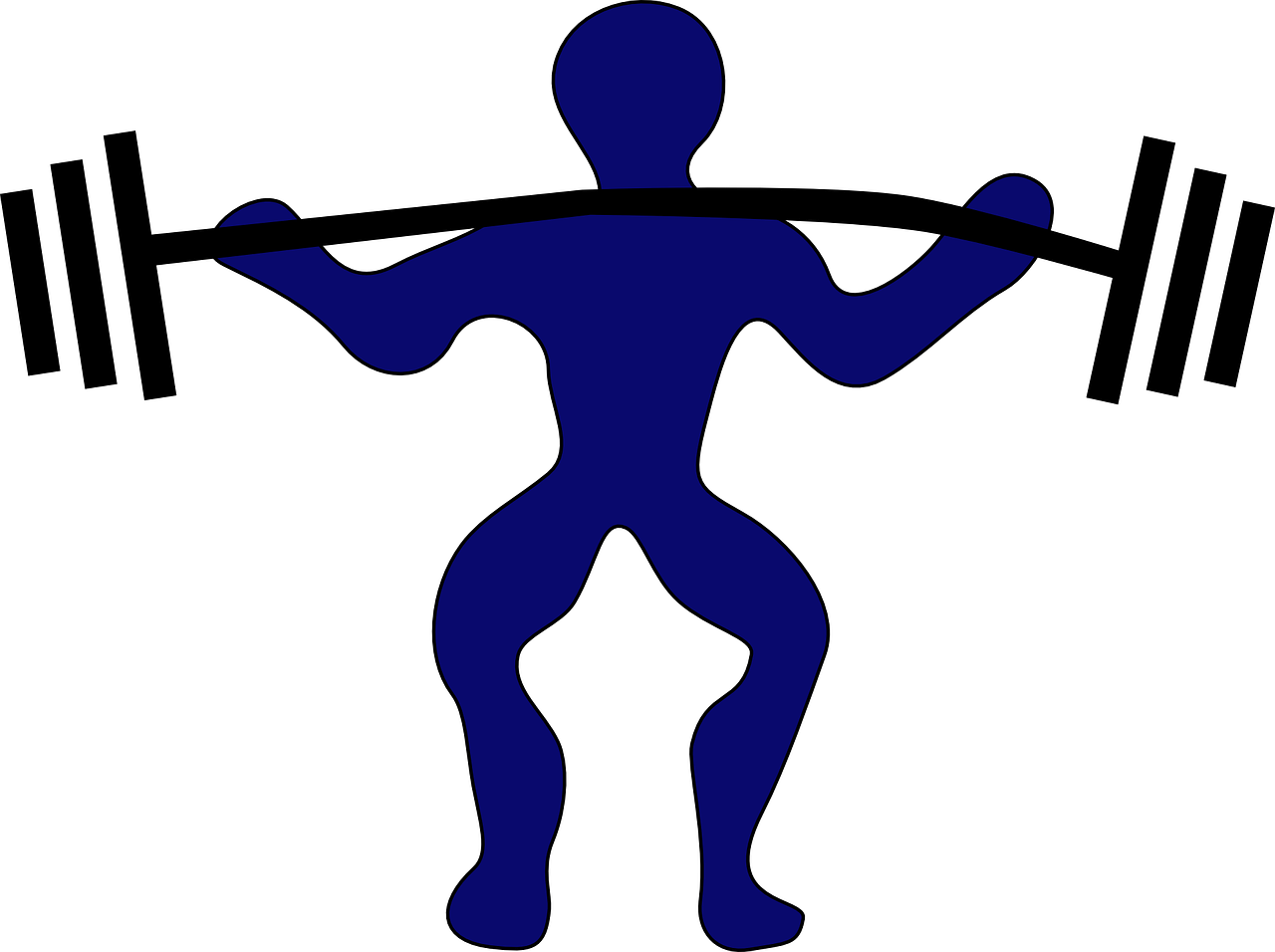 Weightlifting Silhouette Graphic PNG Image