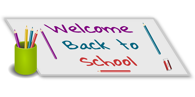 Welcome Backto School Boardand Pencils PNG Image