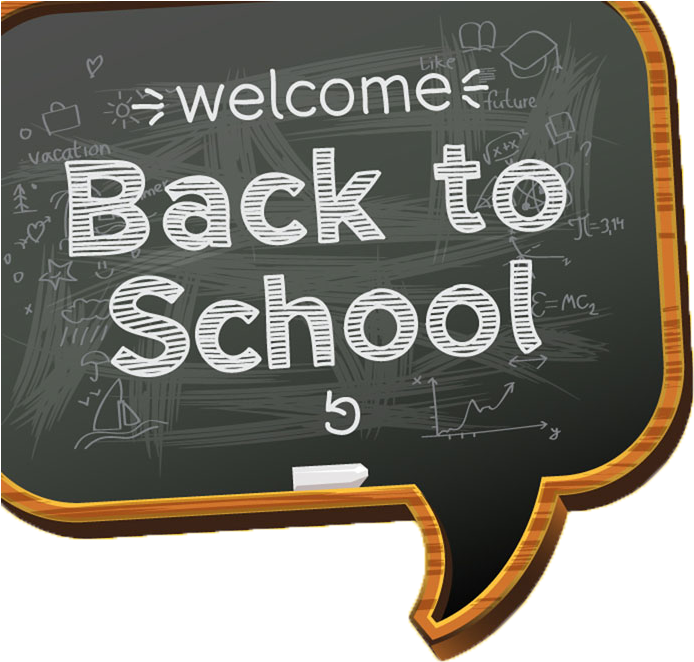 Welcome Backto School Chalkboard PNG Image