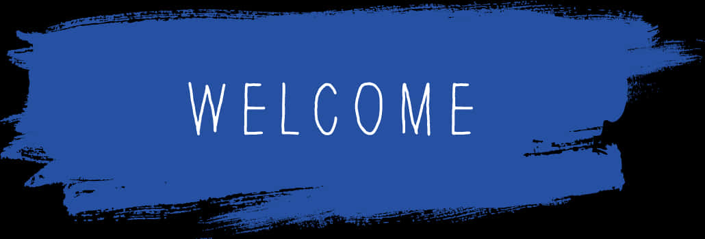 Welcome Sign Brushstroke Background PNG Image