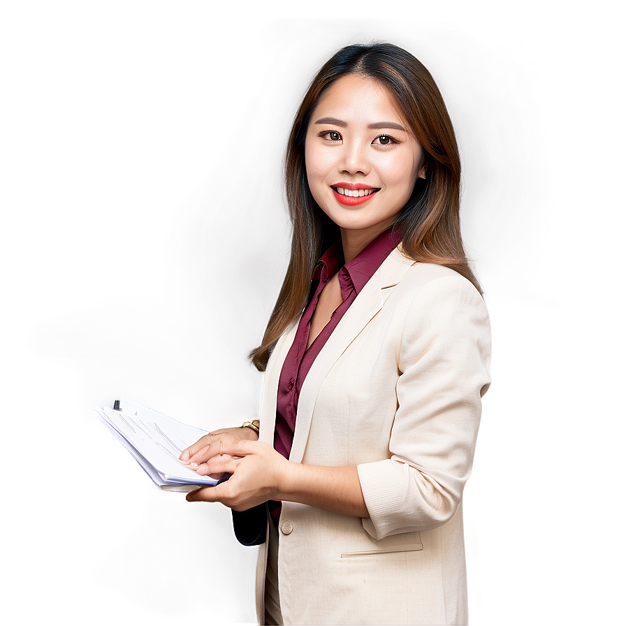 Welcoming Receptionist Png Qls PNG Image