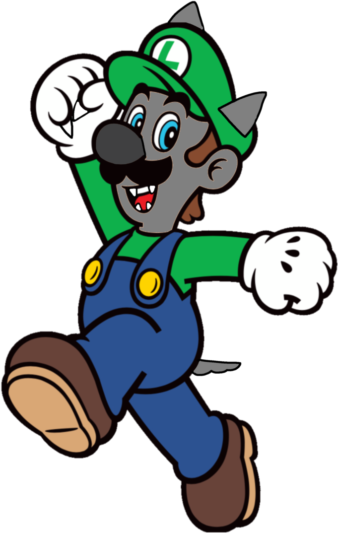 Werewolf Luigi Cartoon PNG Image