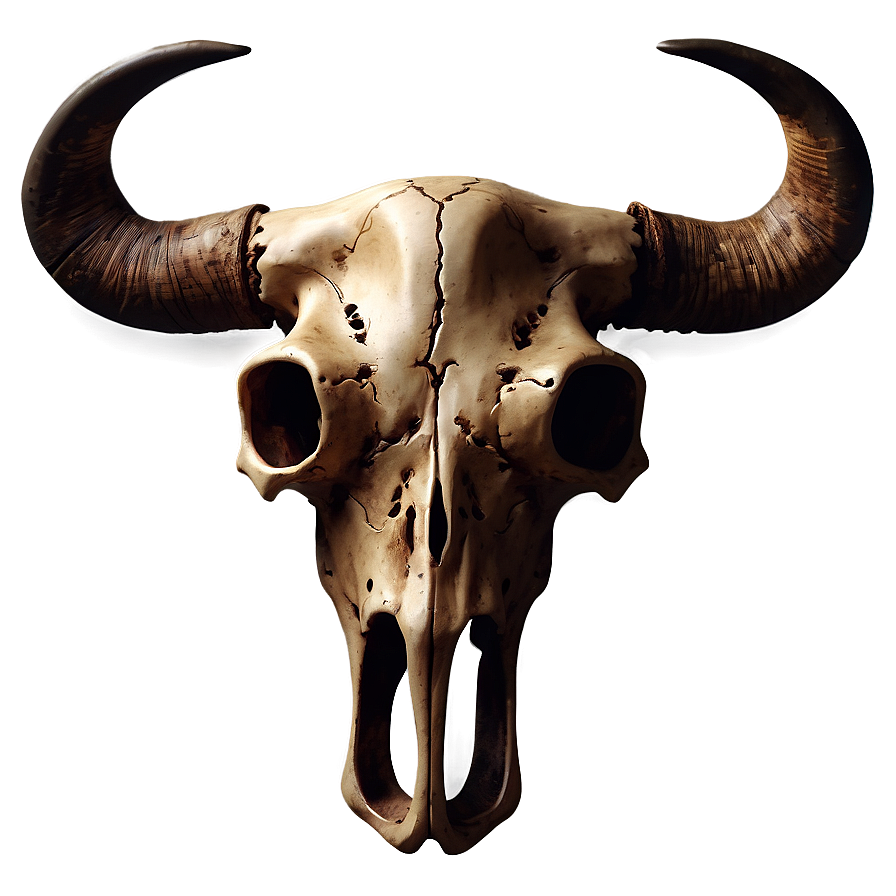 Western Bull Skull Graphic Png Svm82 PNG Image