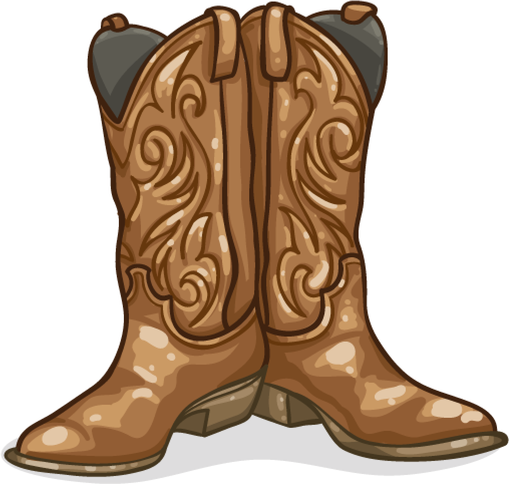 Western Cowboy Boots Illustration PNG Image