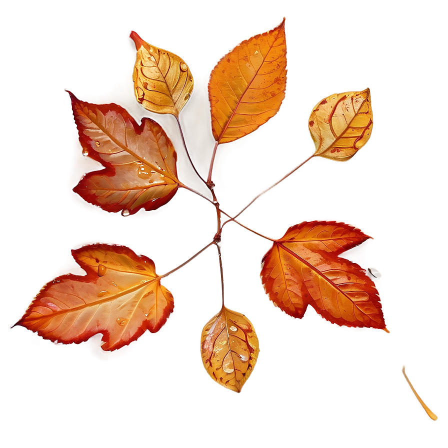 Wet Fallen Leaves After Rain Png Fkw PNG Image