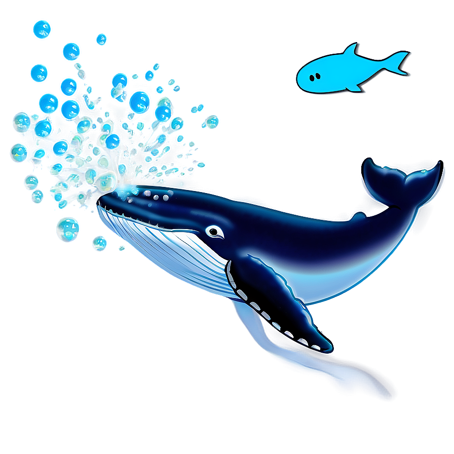 Whale With Bubbles Png 05232024 PNG Image