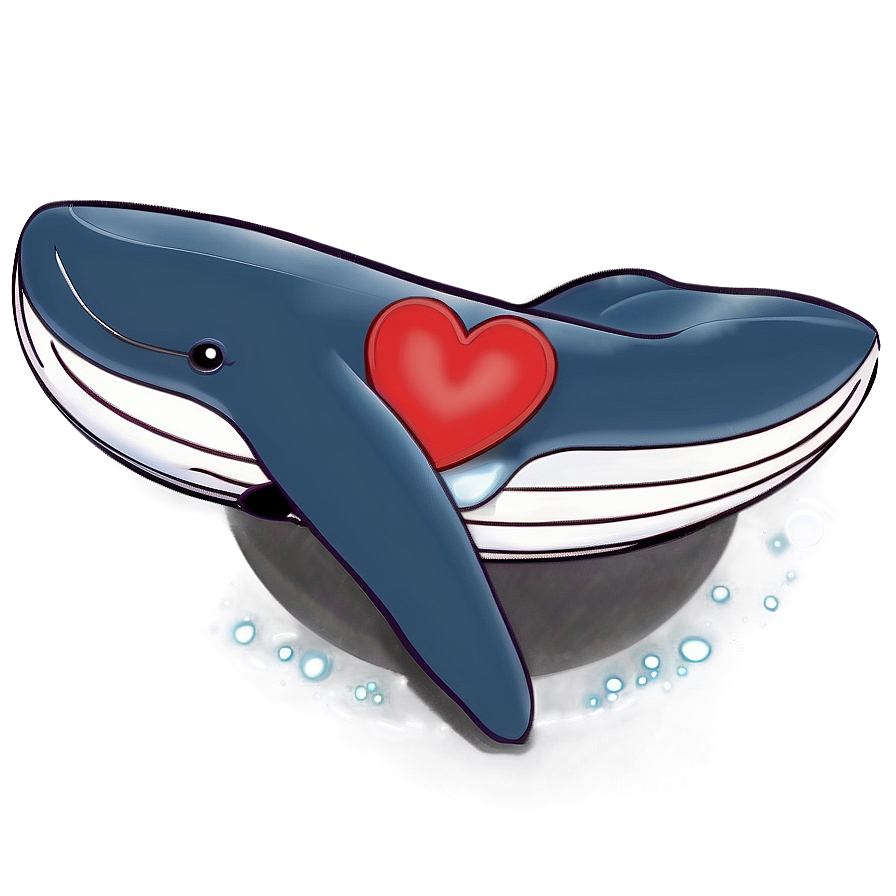 Whale With Heart Png 76 PNG Image