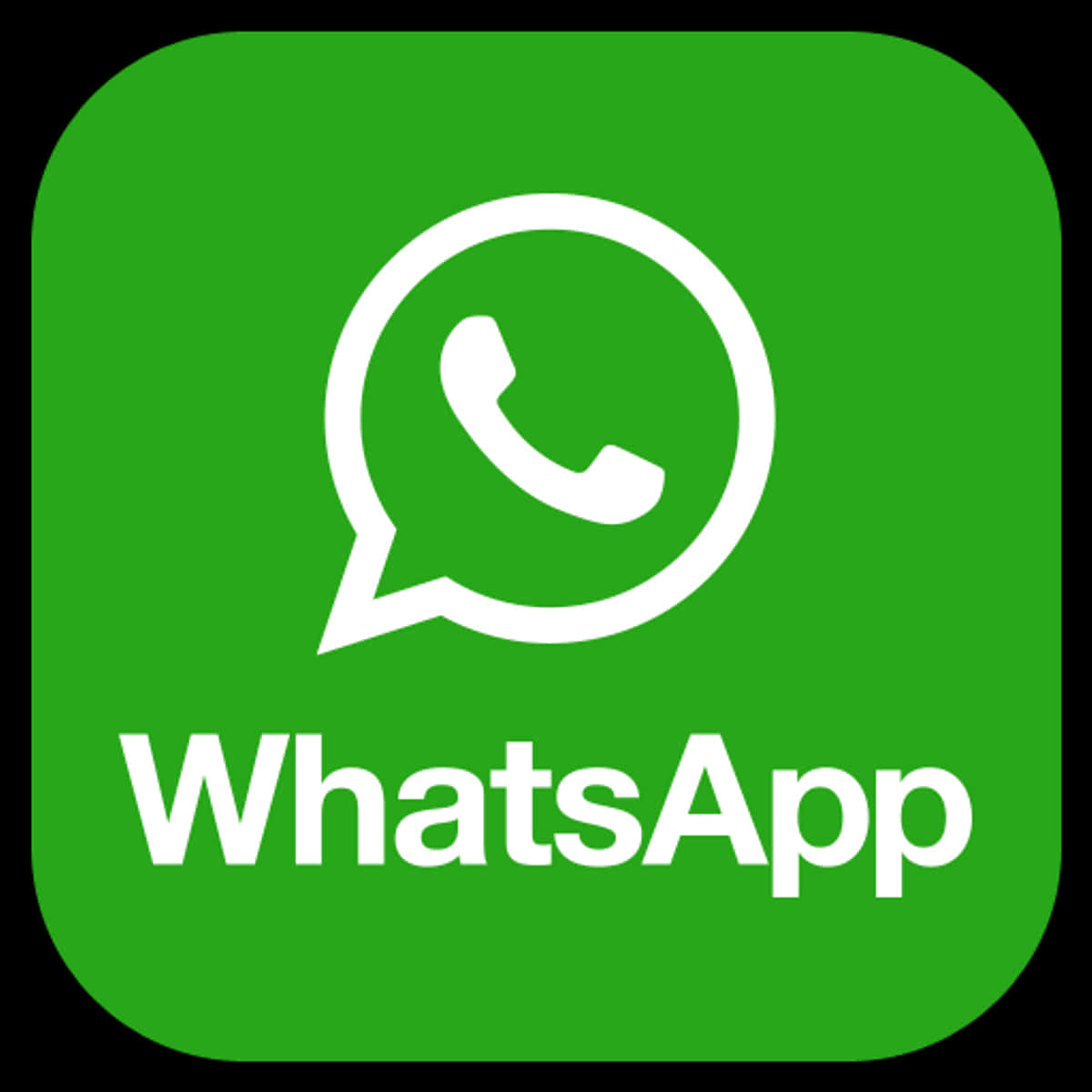 Whats App Logo Green Background PNG Image