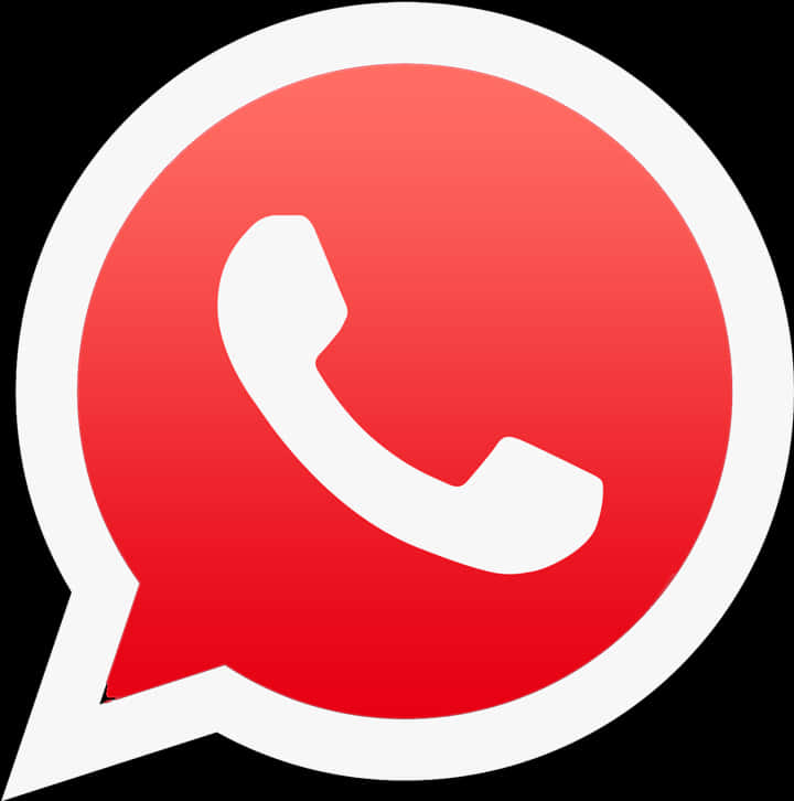 Whats App Logo Red Background PNG Image