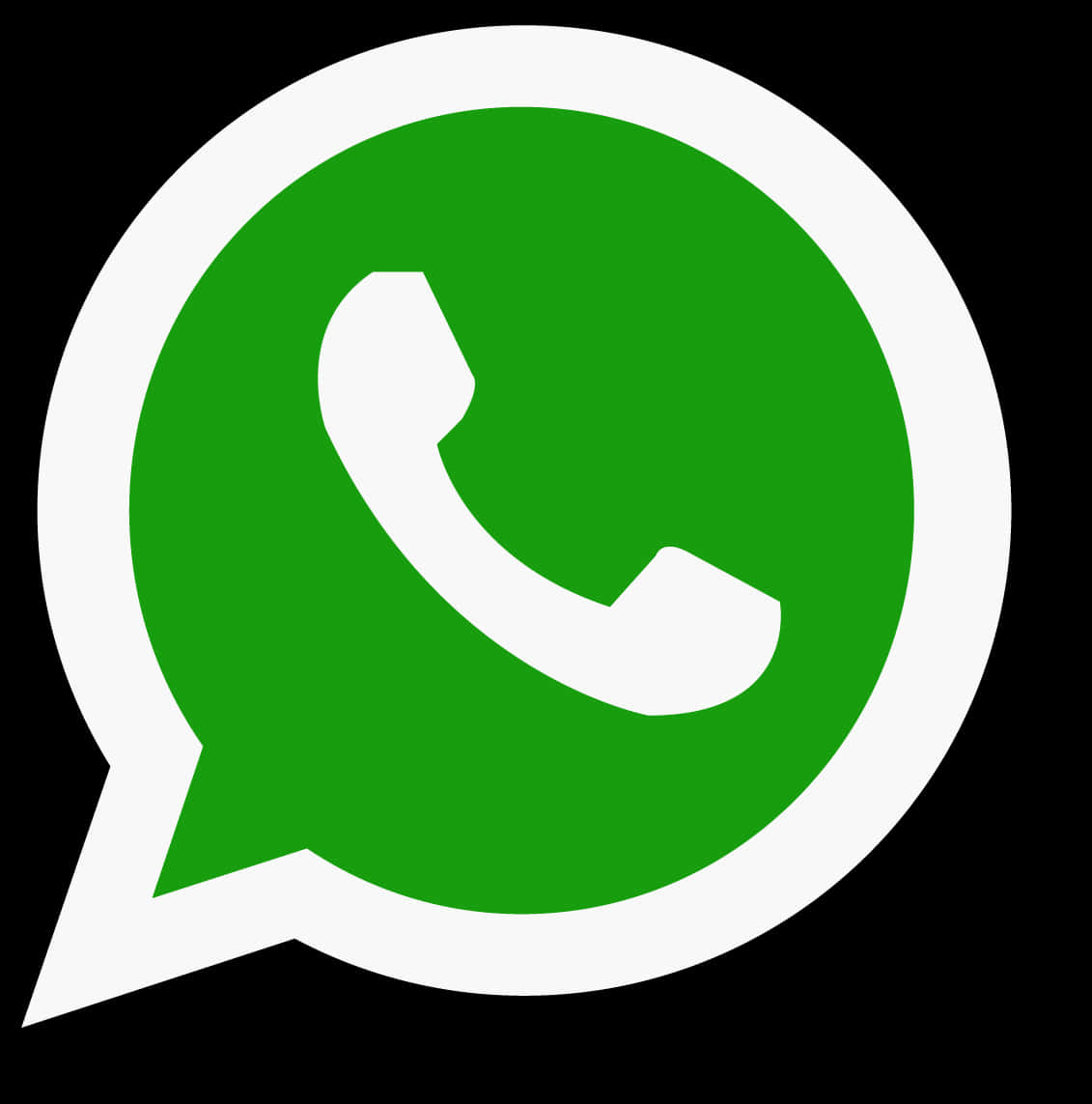 Whats App Logoon Black Background PNG Image