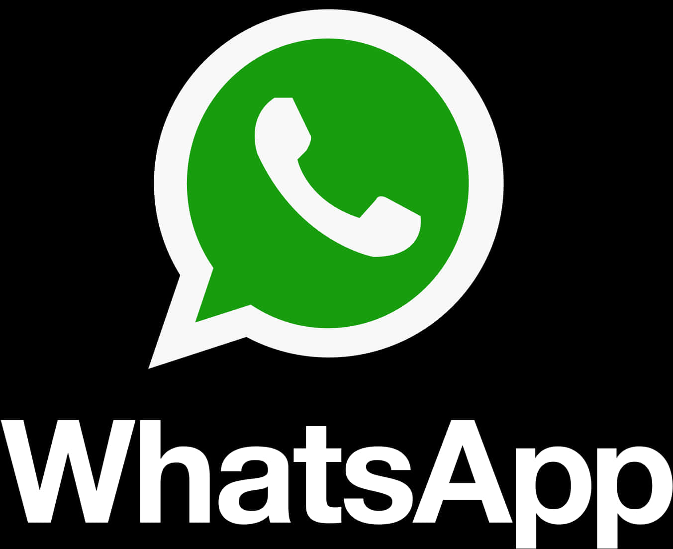 Whats App Logoon Black Background PNG Image