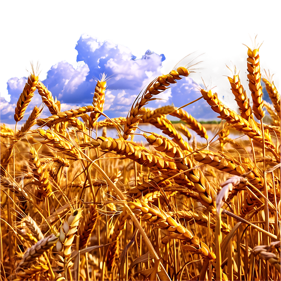 Wheat Field And Clouds Png Wjb PNG Image