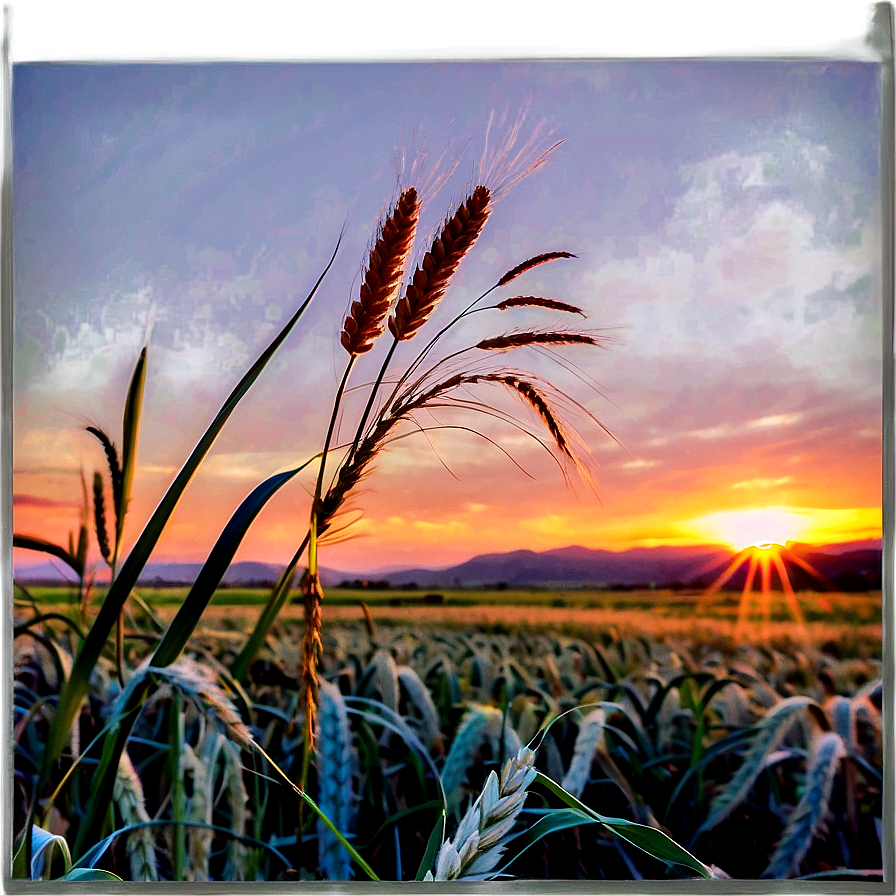 Wheat Field At Sunrise Png 05252024 PNG Image