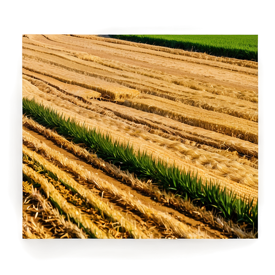 Wheat Field With Tractor Tracks Png Pdm71 PNG Image