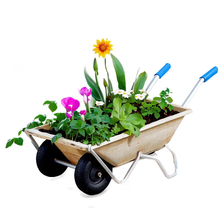 Wheelbarrow In Garden Png Lqb16 PNG Image