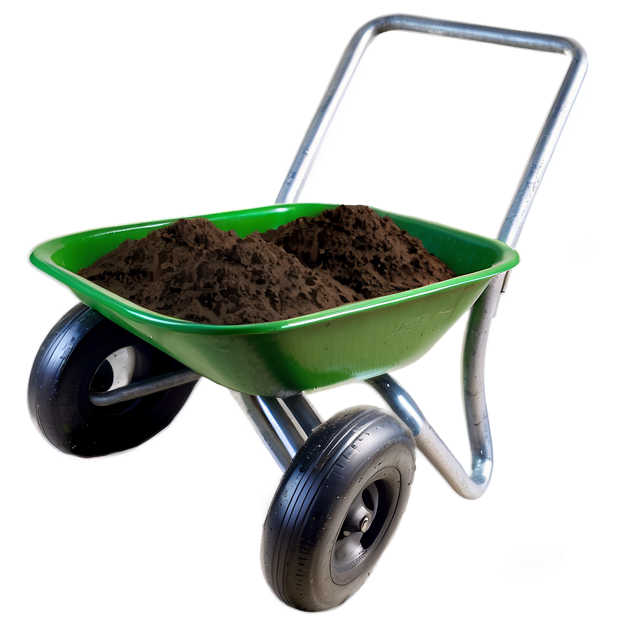 Wheelbarrow With Compost Png 06242024 PNG Image