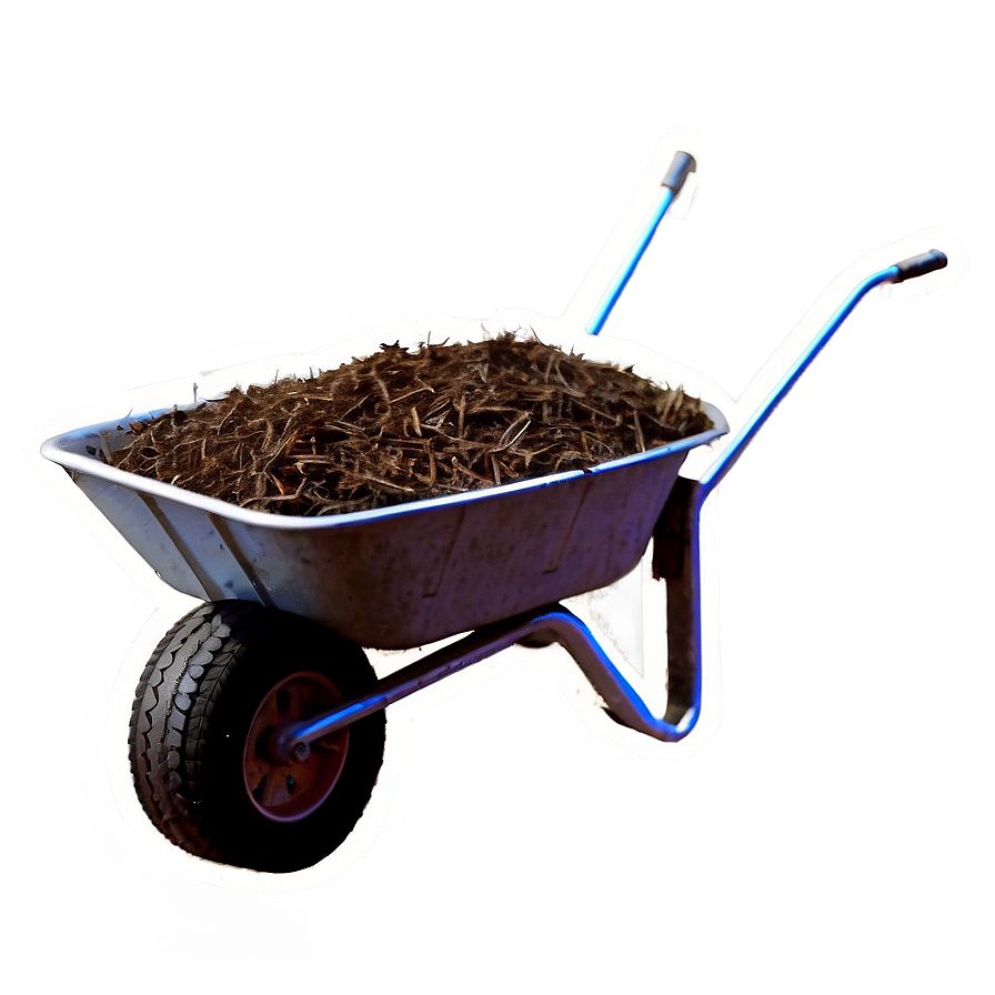 Wheelbarrow With Mulch Png Ths54 PNG Image