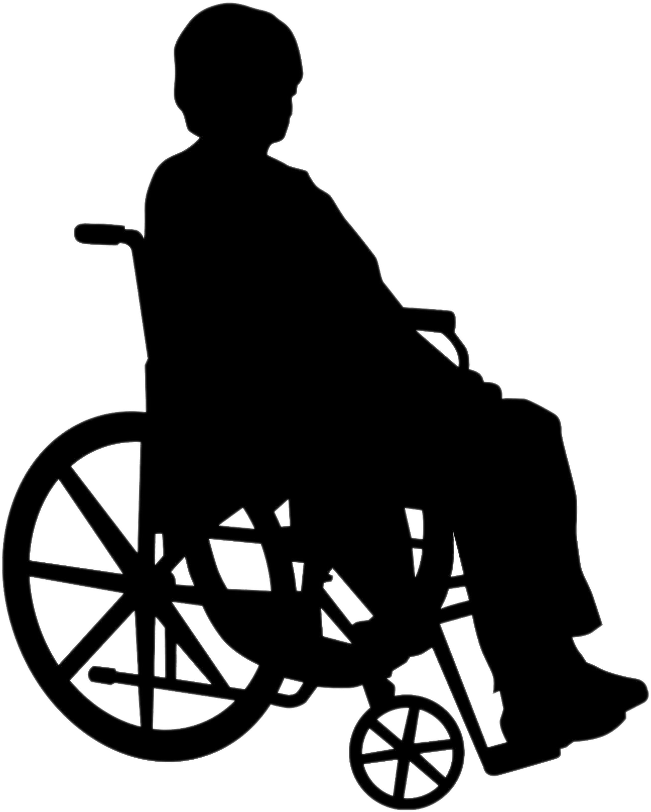 Wheelchair Silhouette Profile PNG Image