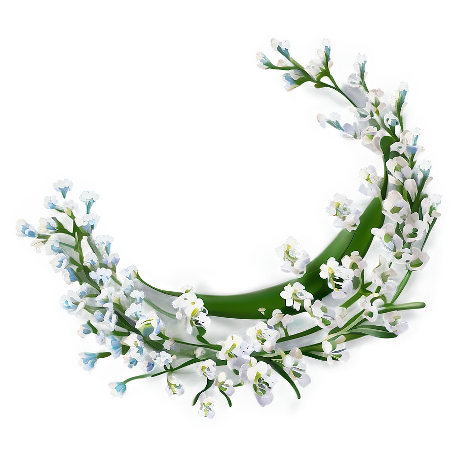 Whimsical Babys Breath Wreath Png 99 PNG Image