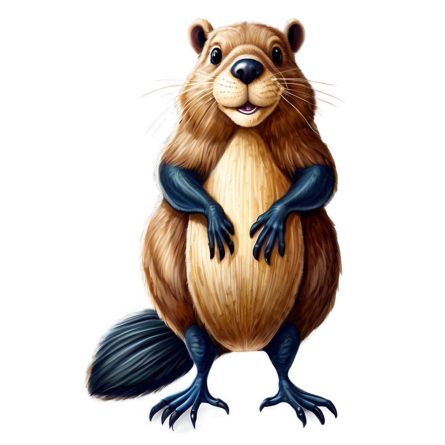 Whimsical Beaver Drawing Png 05242024 PNG Image