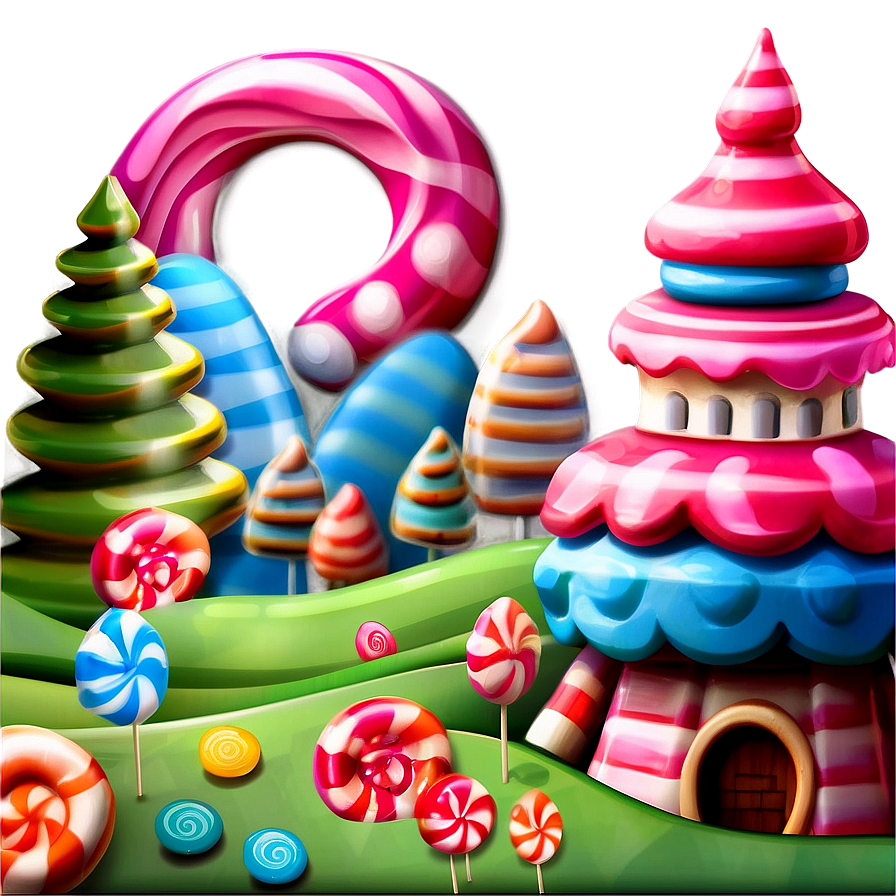 Whimsical Candyland Background Png Rqm PNG Image