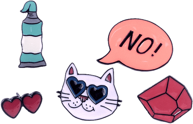 Whimsical Cat Stickers Collection PNG Image