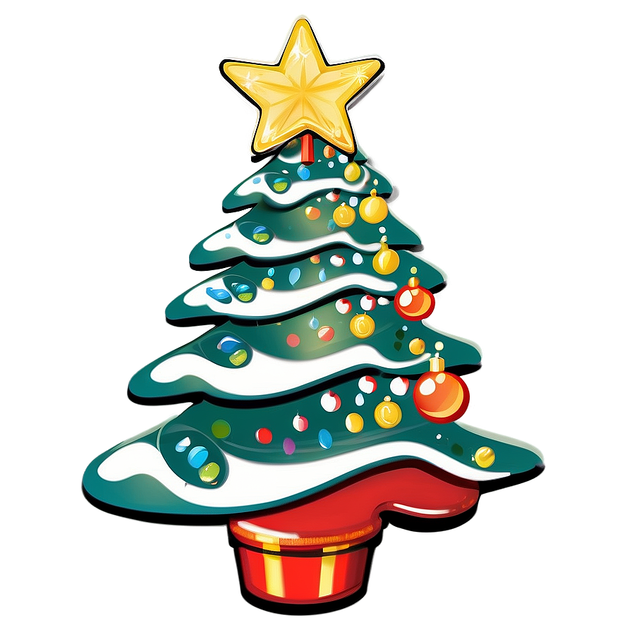 Whimsical Christmas Tree Drawing Png 06132024 PNG Image