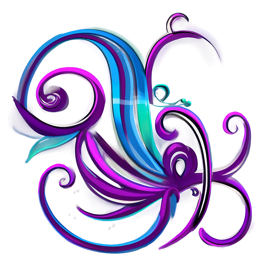 Whimsical Flourish Swirl Png 06212024 PNG Image