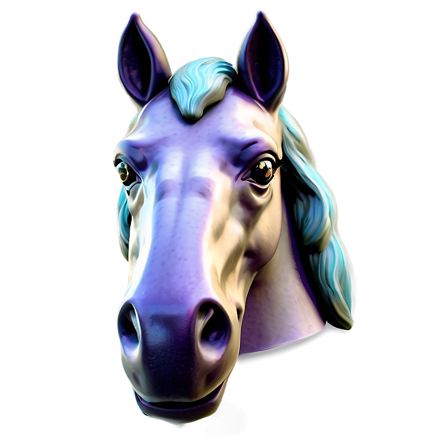 Whimsical Horse Head Fantasy Png Mpi PNG Image