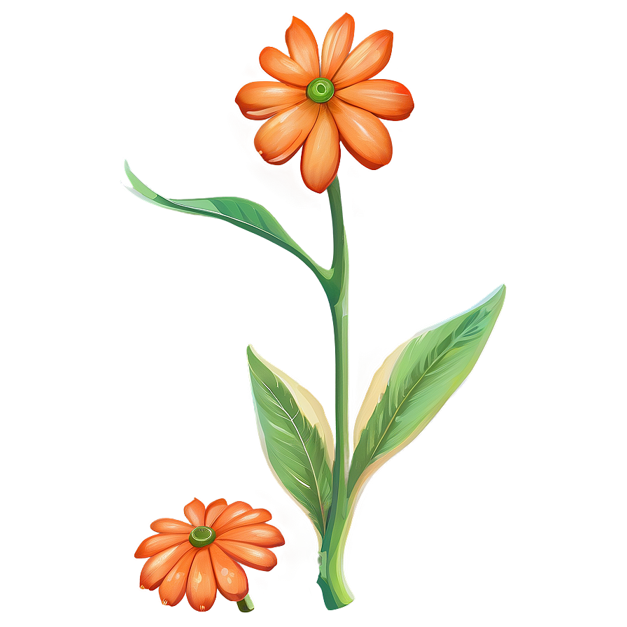 Whimsical Orange Bloom Png 23 PNG Image