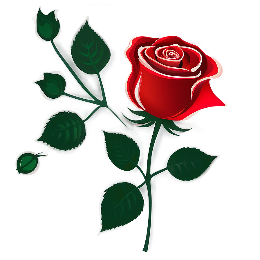 Whimsical Rose Vector Png 06292024 PNG Image