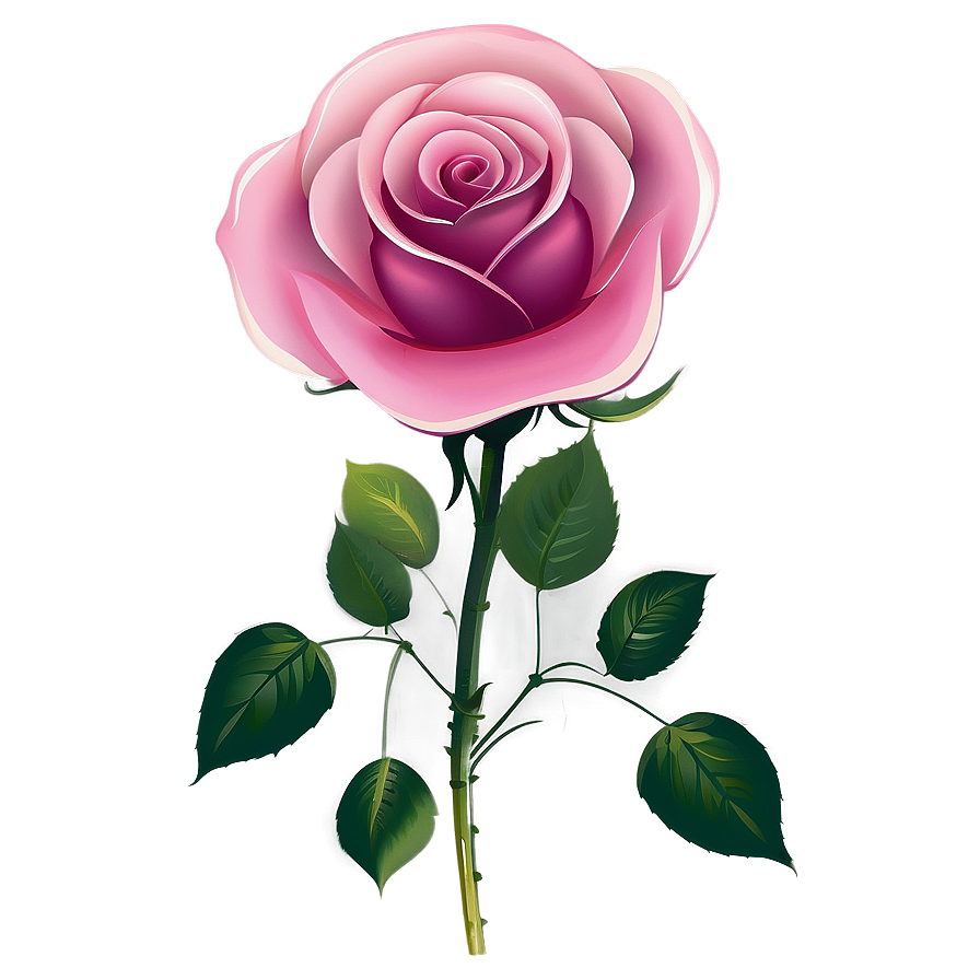 Whimsical Rose Vector Png Wfw95 PNG Image