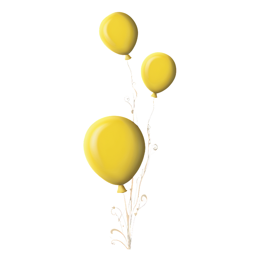 Whimsical Yellow Balloon Png 57 PNG Image