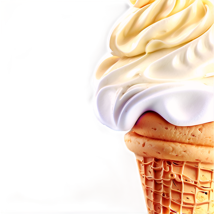 Whipped Cream Ice Cream Cone Png Peo PNG Image