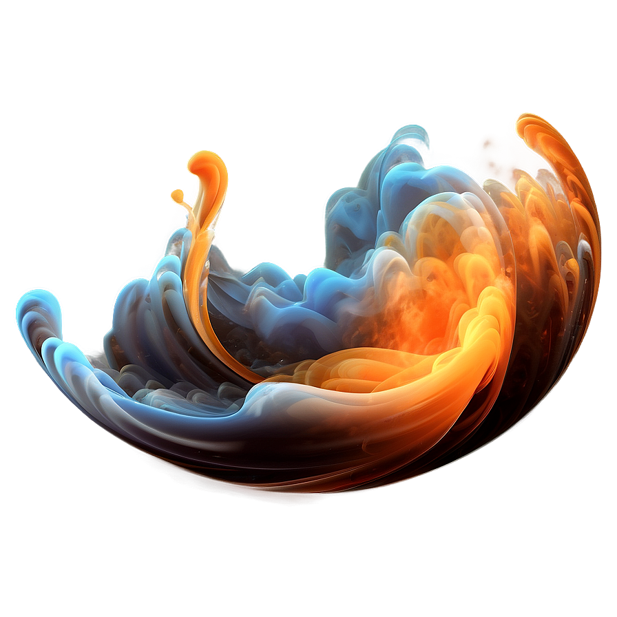 Whirling Orange Smoke Fantasy Png 06262024 PNG Image