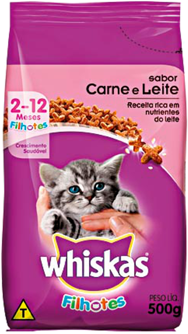 Whiskas Kitten Food Package Carnee Leite PNG Image