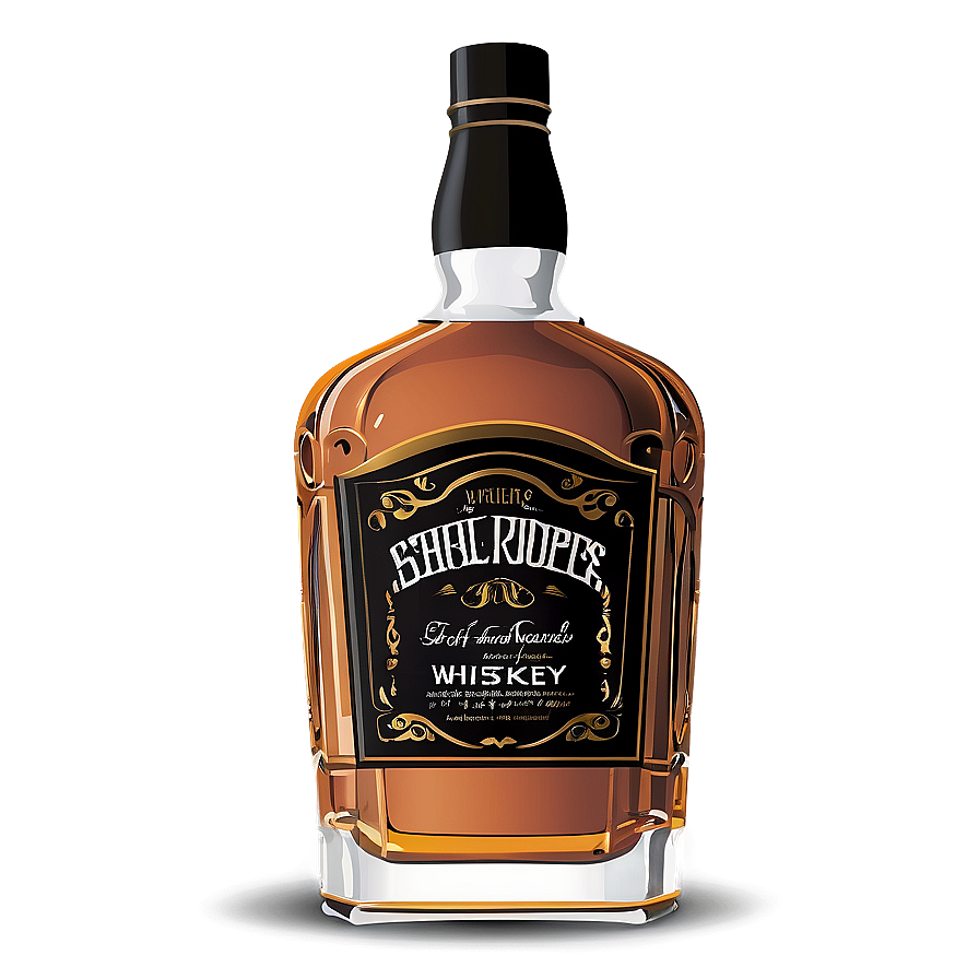 Whiskey Bottle Vector Png Mff PNG Image