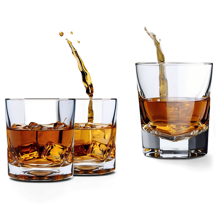 Whiskey Glass Set Png 8 PNG Image