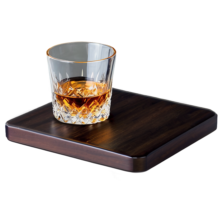 Whiskey Glass With Coaster Png 06132024 PNG Image