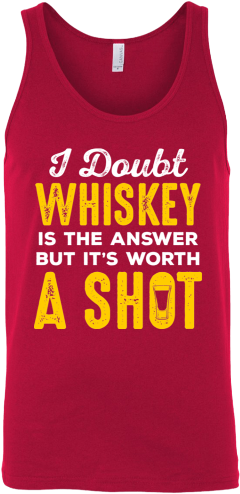 Whiskey Humor Tank Top PNG Image