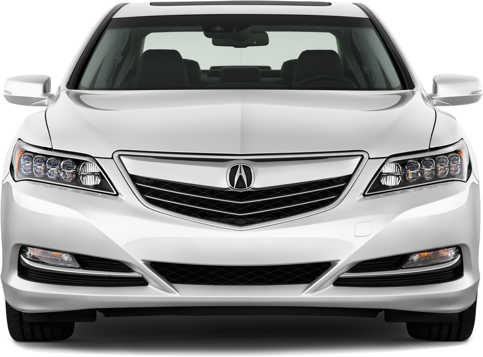 White Acura Sedan Front View PNG Image