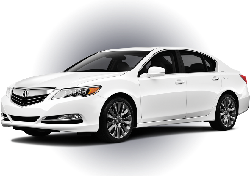 White Acura Sedan Luxury Car PNG Image