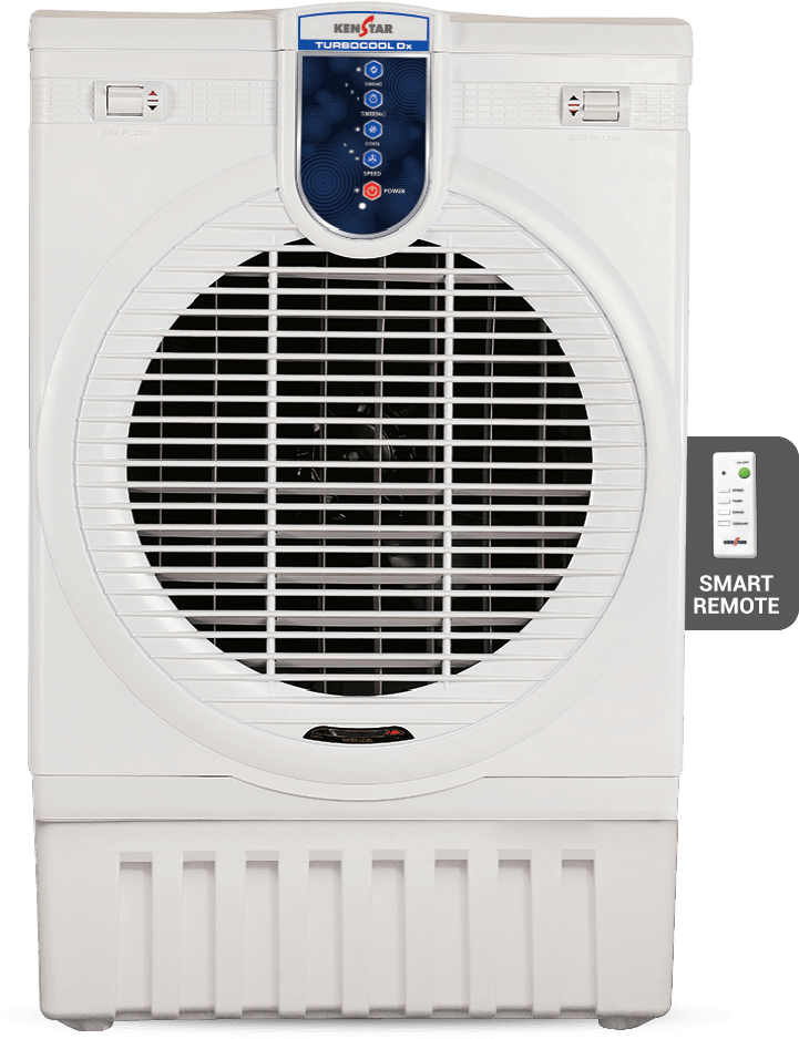 White Air Coolerwith Remote Control PNG Image