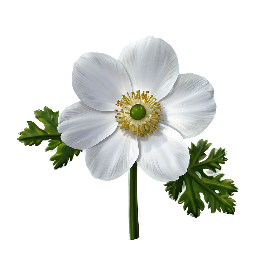 White Anemone Flower Png Ecc PNG Image