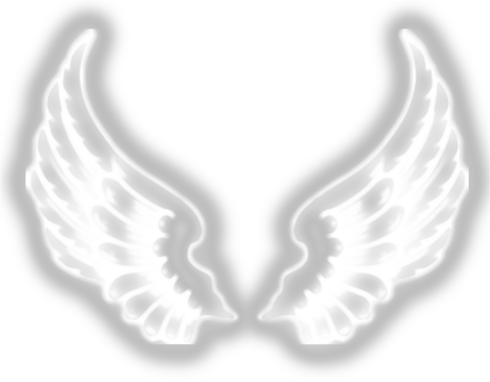 White Angel Wings Graphic PNG Image