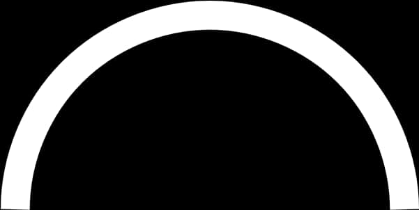 White Arc Black Background PNG Image