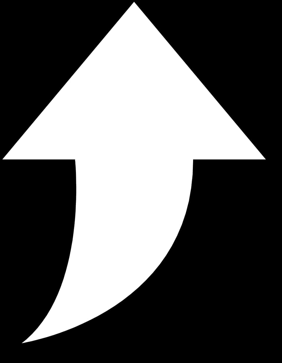 White Arrow Icon On Black Background PNG Image