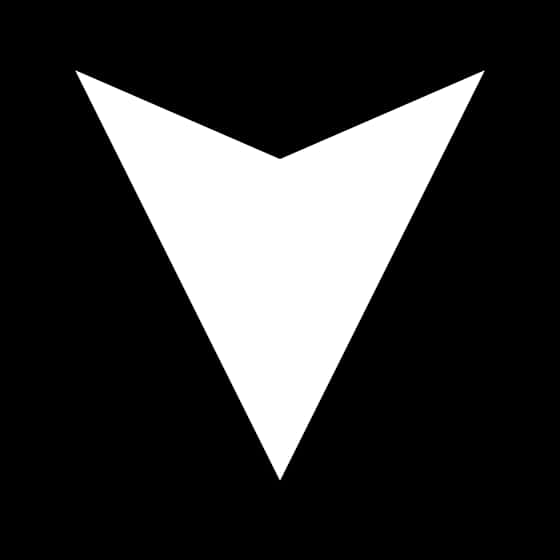 White Arrow Iconon Black Background PNG Image