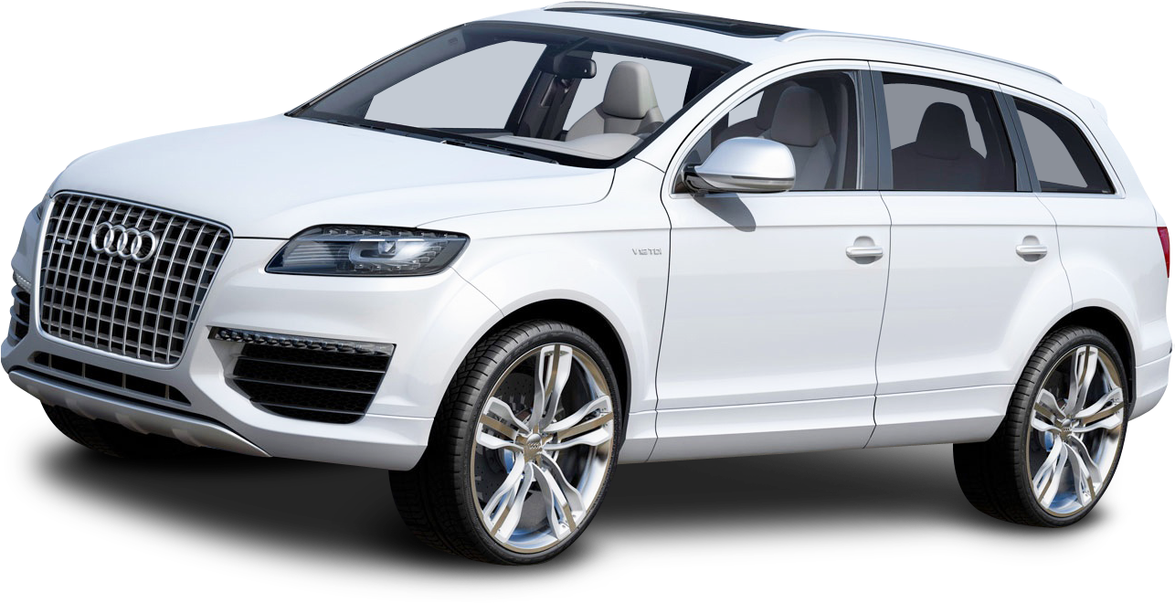 White Audi Q7 Luxury S U V PNG Image