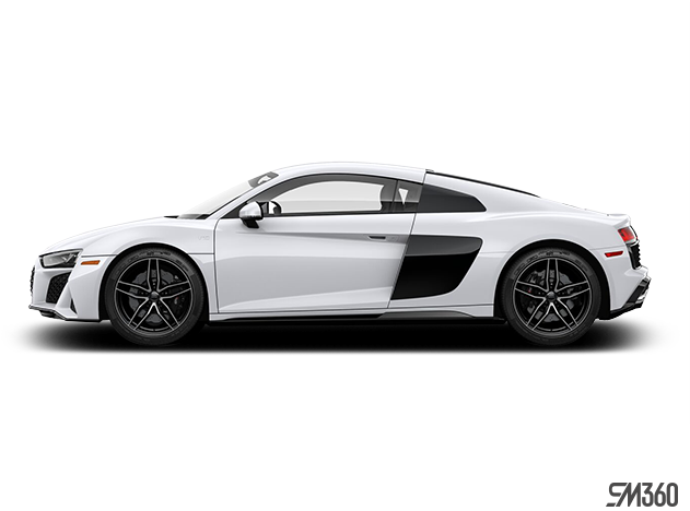 White Audi R8 Side View PNG Image